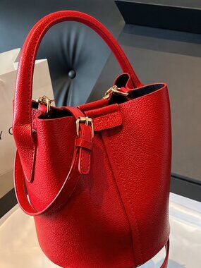 Scarlet Allure Bucket Bag
